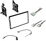 Premium Car Stereo Install Dash Kit, Wire Harness, and Antenna Adapter to Install an Aftermarket Double Din Radio for Select Nissan Vehicles - See Compatible Vehicles Below -  ASC Audio