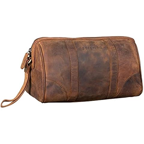 STILORD 'Charles' Kulturtasche Leder Groß Vintage Design Cover