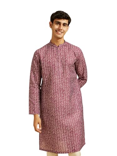 Image of DIWAS BY MANYAVAR Men's Cotton Blend Printed Kurta (1pc)