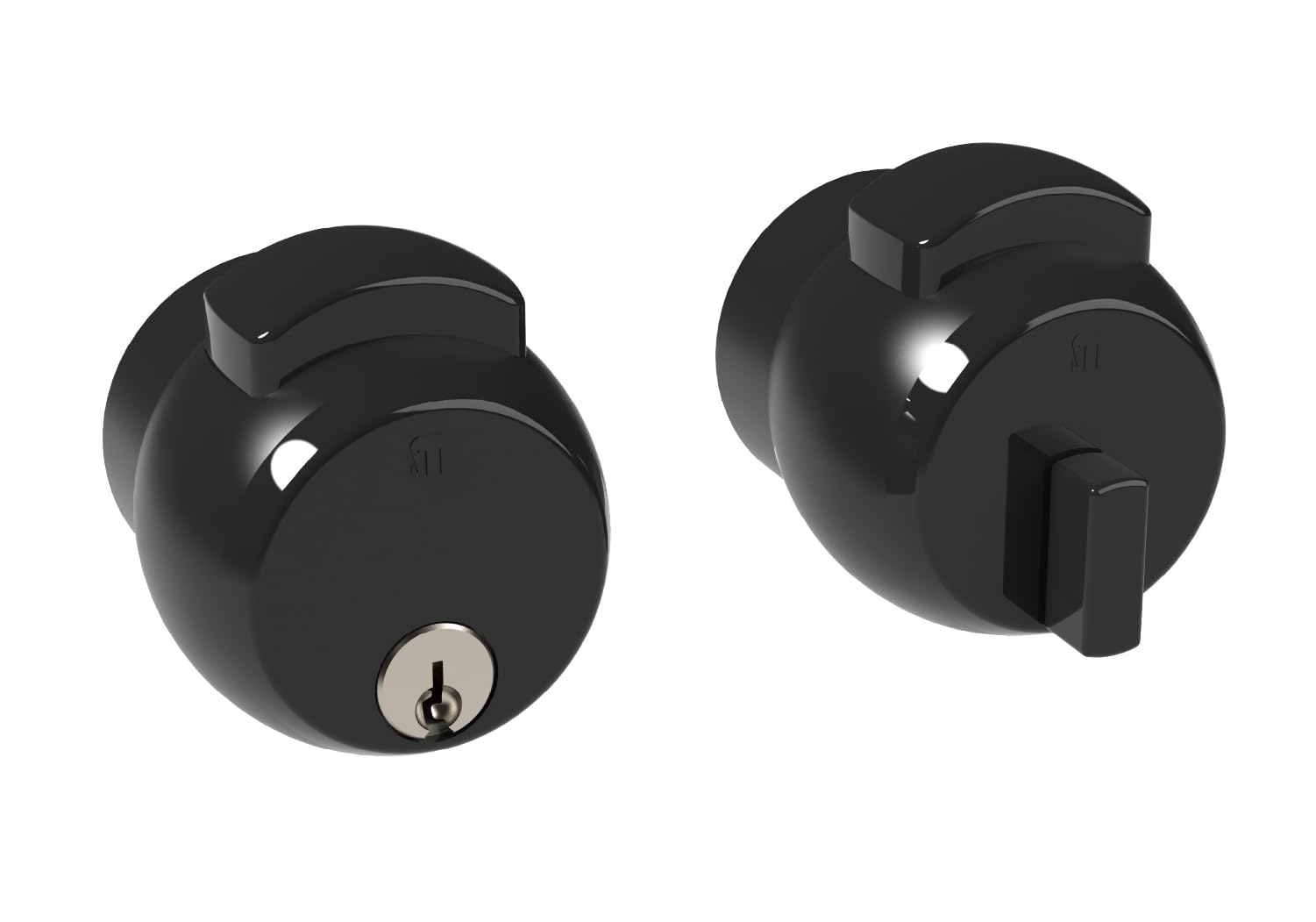 MERONI SERRATURE Serratura Pomolo per Porta - Serratura di Sicurezza con Pomolo PremiApri, Ideale per Porte di Uffici in Legno Metallo Alluminio Vetro, Con Chiave, Made in Italy