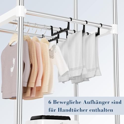 Wäschetrockner, Tragbare Trockenmaschine mit Timer, 60inch Wäschetrockner mit großer Kapazität, elektrischer Trockner/Rack für Zuhause (Grau ME8)