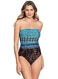 Miraclesuit Women's Swimwear Untamed Avanti Underwire Removable Strap One Piece Swimsuit, Brown/Multi, 14