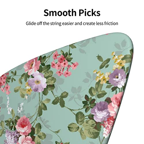 Ensemble de 6 médiators de guitare à fleurs florales vintage pour guitare acoustique, guitare électrique, basse, ukulélé… - Les Beatles, Paul McCartney, John Lennon, RIngo Starr, George Harrison Ensemble de 6 médiators de guitare à fleurs florales vintage pour guitare acoustique, guitare électrique, basse, ukulélé… – Image 5