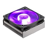 Cooler Master MasterAir G200P RGB Low-Profile CPU Air Cooler, 39.4 mm Ultra-Low-Profile Heatsink, Two C-Shaped Heatpipe, 92mm PWM RGB Lighting Fan for AMD Ryzen/Intel LGA1151