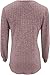 V Neck Button Up Knit Sweater Women Long Sleeve Casual Loose Tunic Pullover Spring Fall Fashion Cozy Sweaters (Dark Pink,Medium)