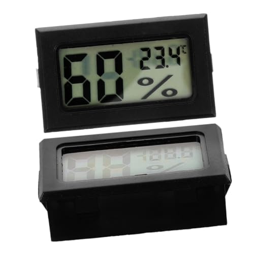 Unomor 2Pcs Mini Digital Thermometer Hygrometer Indoor Humidity with Display for Home Office and Greenhouse Easy to Carry and Use Compact Temperature Monitor