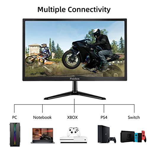 Pisichen Computer Monitor, 21.5-Inch Pc Monitor Full Hd 1920X1080 Screen, Vga & Hdmi Interfaces, 5Ms, 75Hz, Brightness 250 Cd/M², Built-In Speaker, Monitor For Ps3/Ps4/Xbox/Laptop/Pc #TOP5