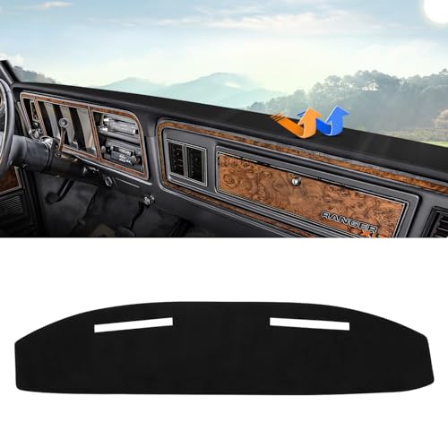 Image of Autorder Dashboard Cover Mat for 1973-1977 1978 1979 Ford F100 /F150 /F250 /F350 /Bronco Pickup Truck Accessories Dash Cover Upgrade Velvet Dash Mat Sunshade Glare UV Rays Protector