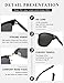 AEVOGUE Polarized Sunglasses For Women And Men Semi Rimless Frame Retro Sun Glasses AE0369 (Matte Black)