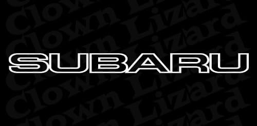 "Subaru" Ouline Windshield Vinyl Banner Wall Decal No Logo 36" x 3" With Free Bumper Sticker