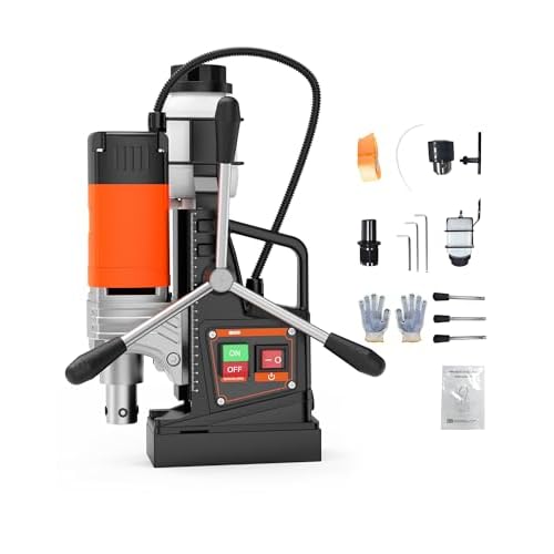 Mag Drill Press, 1650W 1.57 in Boring Diameter, 2922Lbf Power Portable Magnetic Drill, 810 PRM, Electric Drilling Machine for Metal Surface, Industria