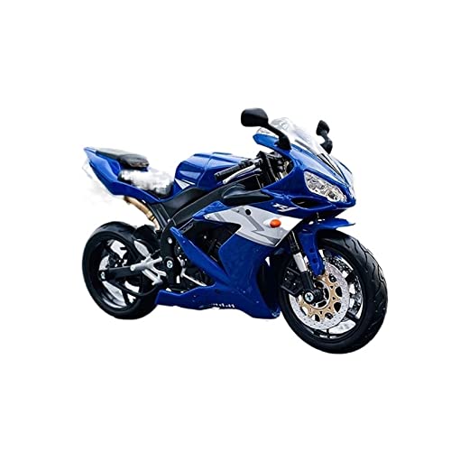 Réplique YZF-R1 1:12 en alliage bleu, un ornement de véhicule haut de gamme