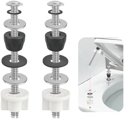 And Fixtures 2Pcs Universal Toilet Seat Hinge Bolt Kit, Heavy Duty Toilet Seat Screw Toilet Seat Fittings