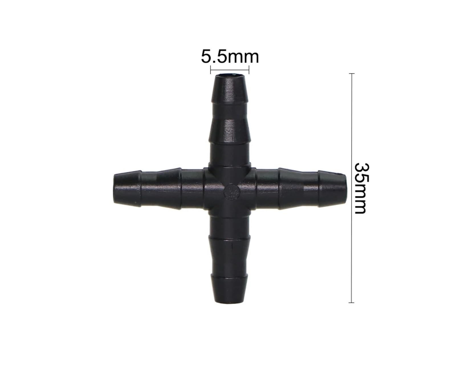 10-1000 pezzi Connettore for irrigazione a goccia da giardino for tubi 1/4'' Accessori for flessibili Giunti a T con spina a croce Adattatori for spine inglesi(K,1000PCS)
