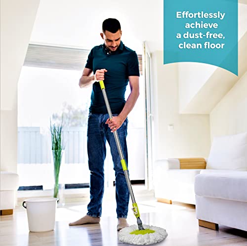 Green Direct Mop Stick For Spin Mop Bucket Cleaning System | Mop Stick And Microfiber Mop Head Included #TOP3