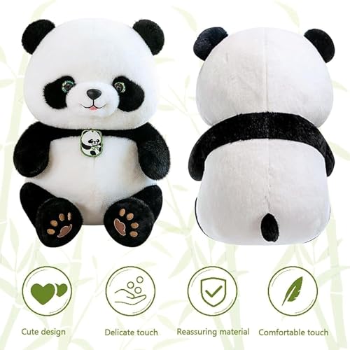 Image of Tickles Cute Panda Bear Soft Stuffed Plush Animal Toy for Kids Boys & Girls Birthday Gift (Color: Black & White, Size: 40 cm)