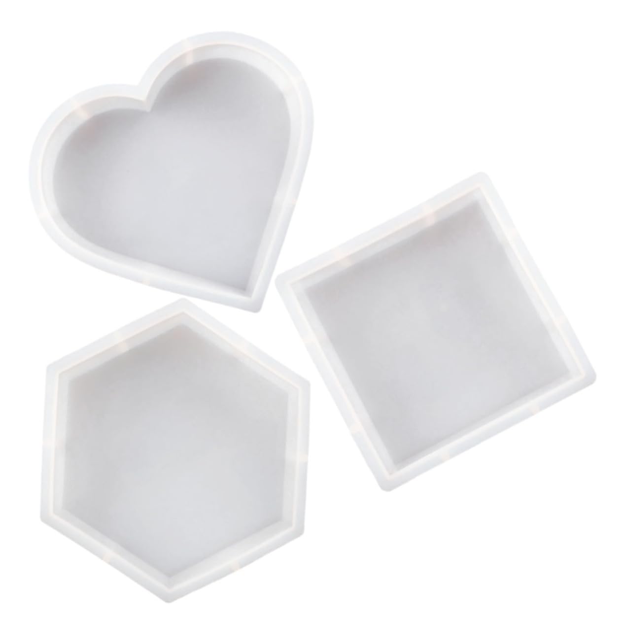 Stampo in Silicone A Forma Di Cuore Per Resina Epossidica Esagonali Quadrati Per Ornamenti Fai Da Te