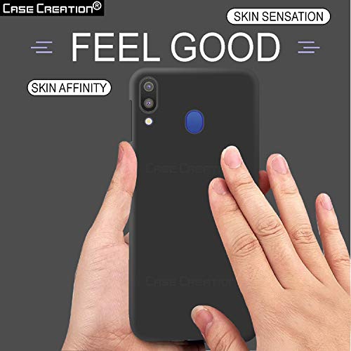 Image of Case Creation Luxurious OG Series for Samsung Galaxy M20 Case Cover,Anti-Dirty Slim Case Frosted Matte Cute Candy TPU Raised Bezel (Splash of Color) Back Cover for Samsung M20 -Black