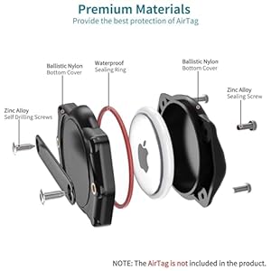 AirTag Dog Collar Holder(1 Pack), 100% Waterproof Air Tag Mount, Pet AirTag Holder for Dog & Cat Collars, Ultra-Durable Dog Collar AirTag Holder – Fits All Width Collars