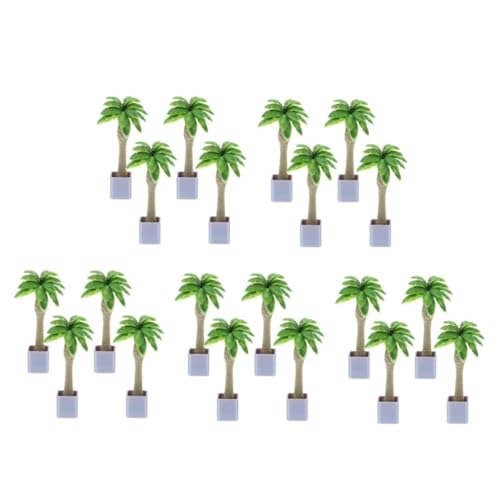 MILISTEN 5 Juegos Planta Bonsái Decoración De Plantas Mini Decoración De Paisaje Plantas Falsas Plantas Artificiales Árboles para Maquetas De Trenes Árbol Bonsái El Plastico Green 4 Uds * 5