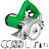 Anirona 1600W Sierra Circular Eléctrica Ranuradora Concreto, 12000RPM Juego De Sierra Circular Con Hoja De 4-1/2',...