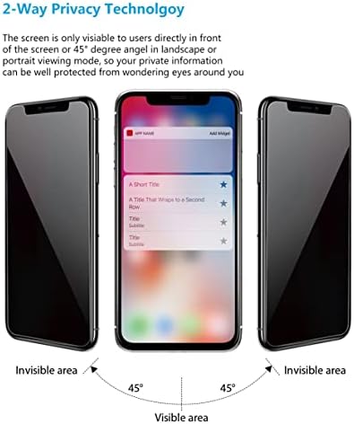 G-Most Privacy Screen Protector for iPhone X/iPhone Xs, [2-Pack] 2.5D Premium Anti-Spy Tempered Glass Screen Cover Shield Guard for Apple iPhone Xs/X/10 (5.8inch)