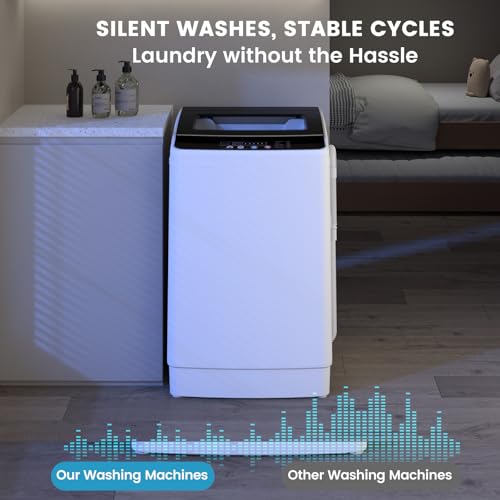 Image of Zynkez 35 lbs Washing Machine, Fully Automatic Portable Washer with 12 Wash Cycles, 8 Water Levels, 24H Delay Start, Lagre Washer and Spin Dryer Combo with Drain Pump for Apartment Home