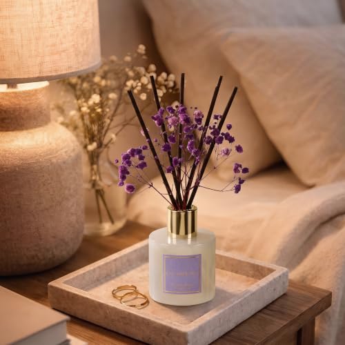 Image of COCORRINA Reed Diffuser - Lavender Thyme 3.38 fl oz Reed Diffuser for Bedroom Bathroom Home Decor