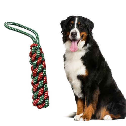 Image of Cotton Dummy Rope Toy for Dogs and Pets |Tug of War Dog Toy Teeth Cleaning Gum Massage Toy |Dog Rope Toys for Small Large Dogs |Rope for Dogs and Puppies (Green)