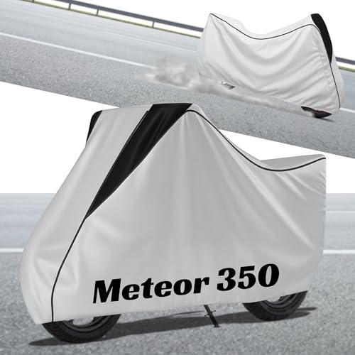 Image of Stylish Water Resistant Bike Body Cover Compatible with Meteor 350 & All Models | UV Protection, Dustproof, Heat Resistant, Two Wheeler | New All Weather Protection, Dust & Rain