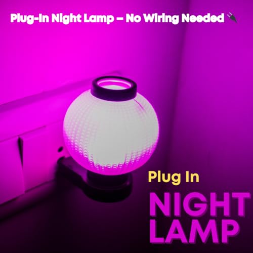 Image of Hi-Plasst Pink Plug in LED Night Lamp - Decorative 0 Watt Bulb Lamp for Bedroom, Wall & Side Table Lighting - Pack of 5