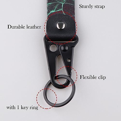 Miniatura 3 de Cordón de muñeca para llaves, lindo llavero, correa corta para mujeres y hombres, llaves de automóvil, cartera, teléfono, cámara, mariposa azul