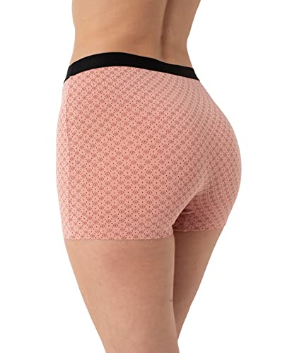 Evari Women's Boyshort Panties Comfortable Cotton Underwear Pack Of 3 (Floral, X- Large) Multicolor #TOP3