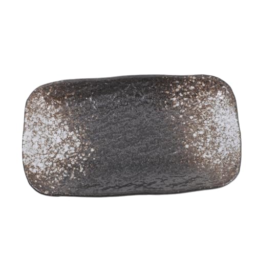 Cabilock 1Pc Japanese Style Ceramic Sushi Plate Unique Serving Dish for Snacks and Desserts Design for Home Restaurant and Office Use Easy to Clean Creative and Artistic