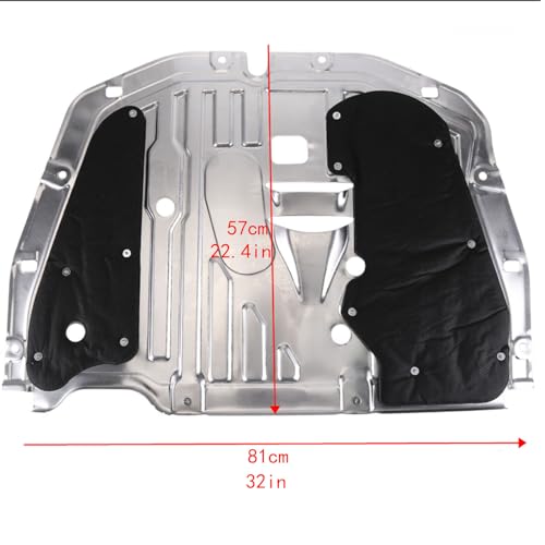 Engine Splash Shield 74110-TBA-A00 Compatible with 2016-2021 Civic Under Car Cover Board Replace 90674-TY2-A01,Sliver