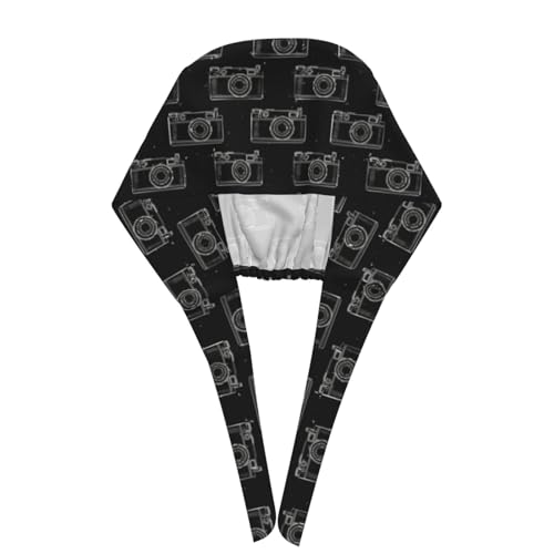 Image of Working Cap Scrub Cap with Sweatband Adjustable Unisex Women Tie Back Hat Nurse Surgical Caps