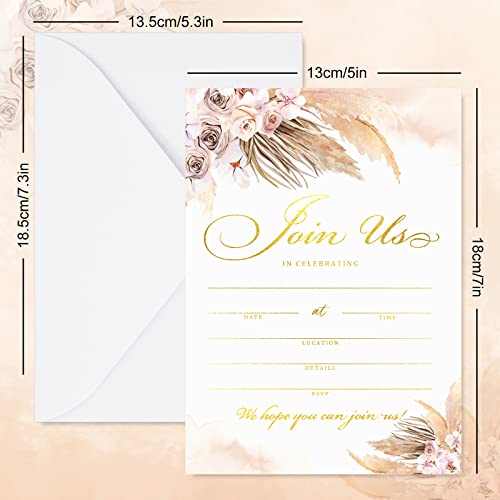 Anydesign A1124 Set Of 25 Boho Floral Invitation Cards Join Us Invite Cards thumb #1
