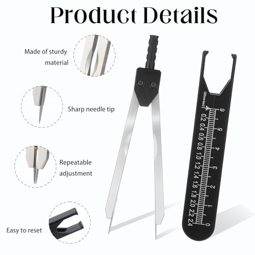 Zeyiyer 593959_1_XE2M8ATA Ekg Calipers Ecg Calipers Measuring Tool Ekg Ruler, Electrocardiogram Drafting Divider, Electrocardiographs Measuring Tool For Medical Students Doctors Nurses thumb #2