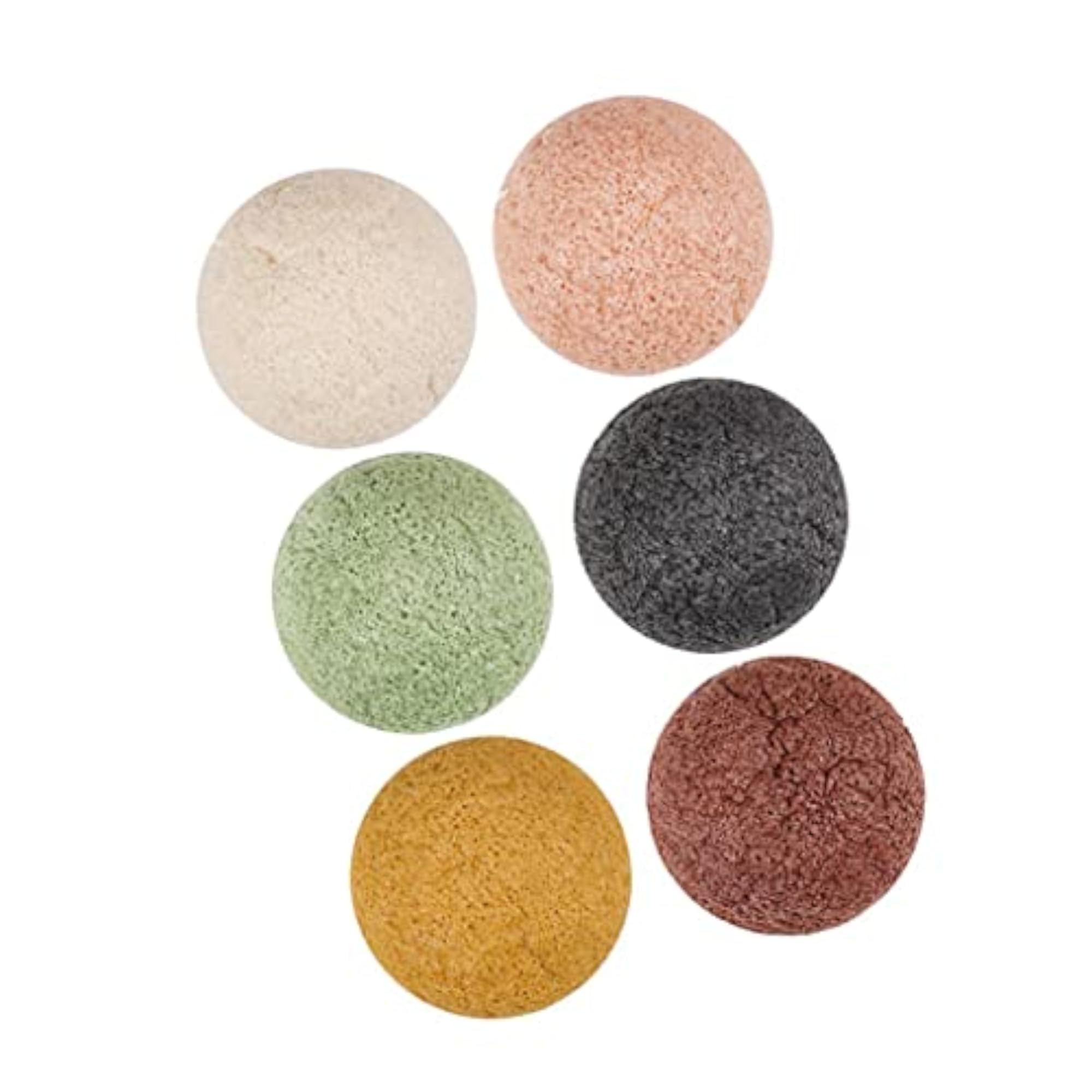 6 Pieces Konjac Cleaning Sponge Puff Exfoliating Facial Sponge Set
