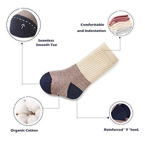 Ttizzy Toddler Baby Girls Boys Socks - Cotton Crew Socks For Baby Gifts Pack (Yellow, 2-3T) #TOP1