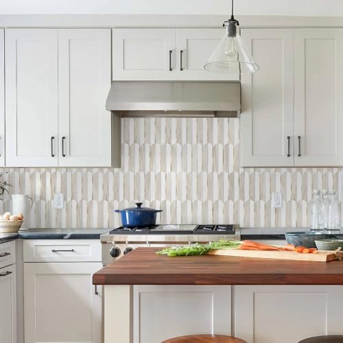 Azulejos autoadhesivos para cocina y baño con efecto mármol y escamas de peces 4