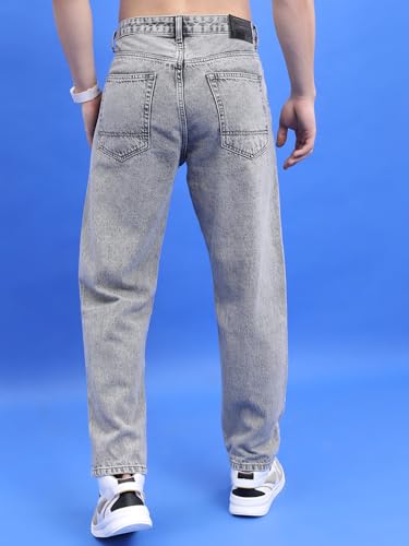 Image of Highlander Mens Straight Fit Denim Jeans for Man|Cropped Length|Jeans for man |Mid-Rise|Stretchable fit | Men Jeans