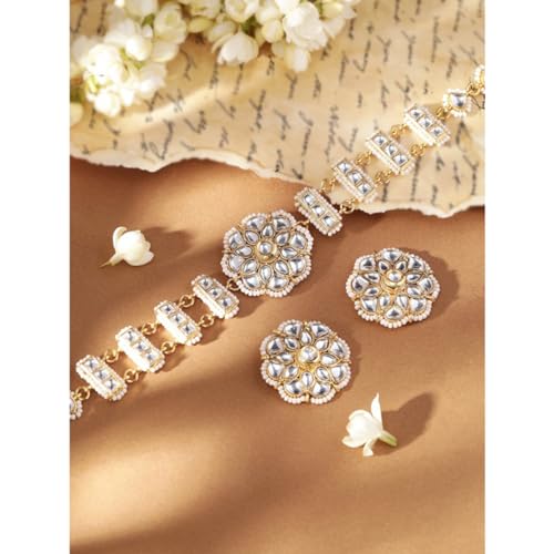 Image of Rubans Choker Necklace Set Traditional Stylish Jewellery Gift for Women & Girls