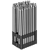 InPower Extra Long Security Power Bit Set 6" 32 Piece Long Security Screwdriver Bit Set, 1/4" Shank,