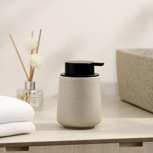 Foaming Soap Dispenser Pump 12OZ, Refillable Foam Hand Dish Soap Dispenser Bottle Jar for Bathroom Kitchen Sink Countertop Home Decor - Beige3