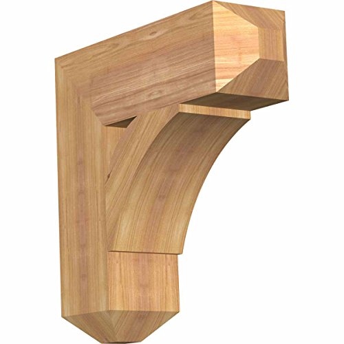 Ekena Millwork BKT06X20X20THR04SWR Thorton Craftsman Smooth Bracket, 5.5" Width x 20" Depth x 20" Height, Western Red Cedar