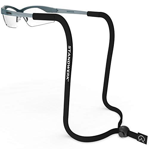 STANDWERKu00ae Basic+ Brillenband u0096 Perfekt verstellbares Sportbrillenband für Damen, Kinder, Herren u0096 Brillenhalter geeignet für Sport & Freizeit u0096 Sportband Brille zuverlässig und wasserfest