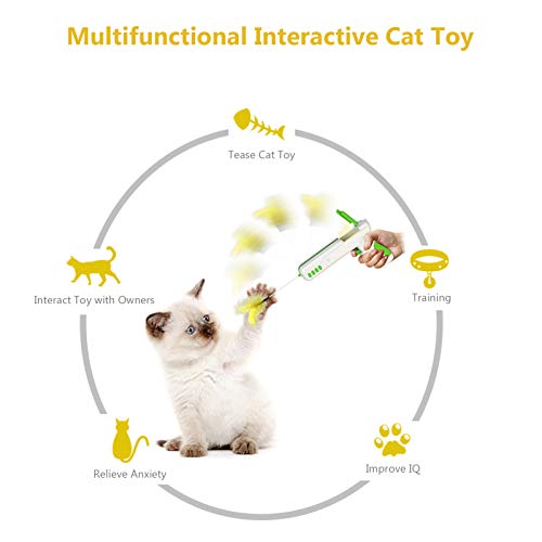 Adaskala Brinquedo interativo para gato com badminton cat pole chaser fitness kitty toy kitty indoor