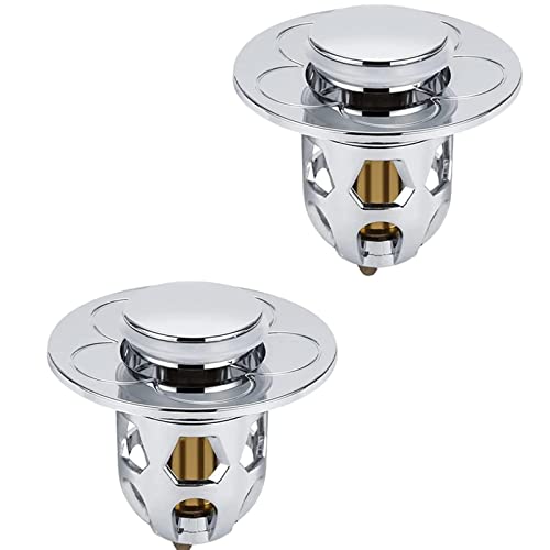 Flixfilter Drain - Flix Filter Sink Stopper,Holuvo Drain,Pop Up Drain Stopper for Bathroom Sink,Universal Washbasin Water Head Leak-Proof Plug (2pcs)