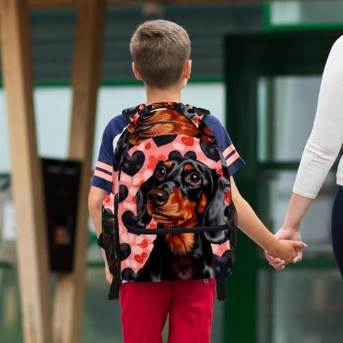 Sac à dos teckel en forme de cœur le compagnon adorable des étudiants - 6